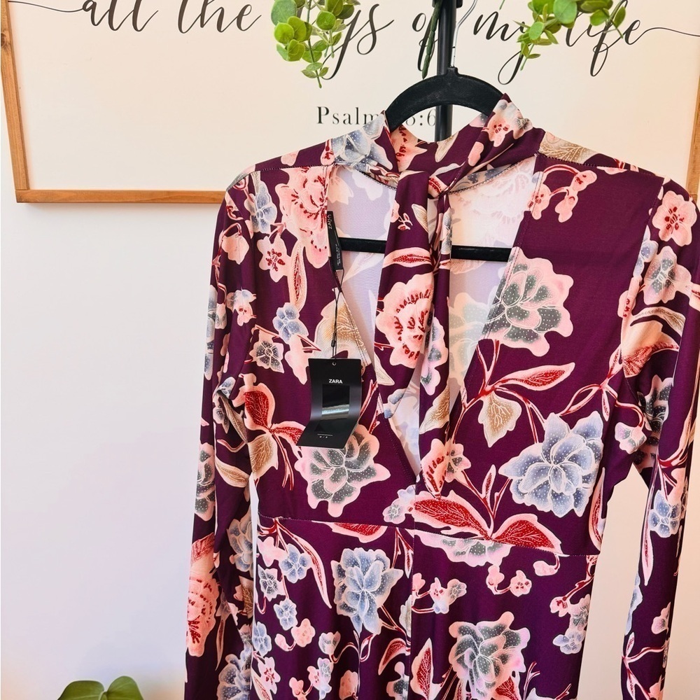 Beautiful NWT Zara Maxi necktie dress - Picture 4 of 9